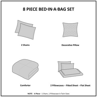 Thumbnail 67: Madison Park Madison Park Sofia Reversible Complete Bedding Set 