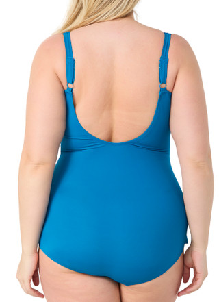 Thumbnail 4: Roxanne Women's Plus One Piece V-Neck Swimsuit 