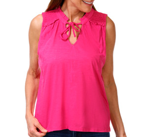 Thumbnail 1: Stella Parker Women's Petite Solid Sleeveless Top 