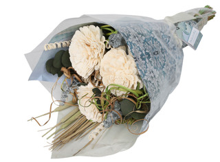 Thumbnail 2: . Naturally Silk Decorative White Spring Bouquet 