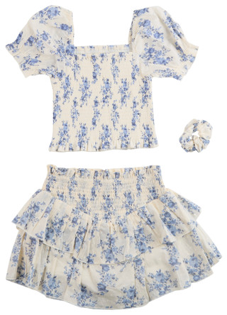 Thumbnail 1: JAPNA GIRLS Japna Girls Big Girls 2 Pc Floral Smocked Skirt Set 