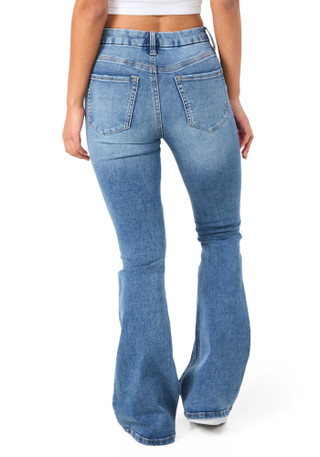 Thumbnail 2: BCBGeneration BCBGeneration Juniors High Rise Curvy Flare Jeans 