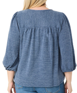 Thumbnail 3: MAX STUDIO Max Studio Plus Long Sleeve Ribbed Knit Sweater 