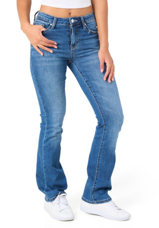Thumbnail 3: Juicy Couture Juicy Couture Juniors Mid Rise Rhinestone Boot Cut Jeans 