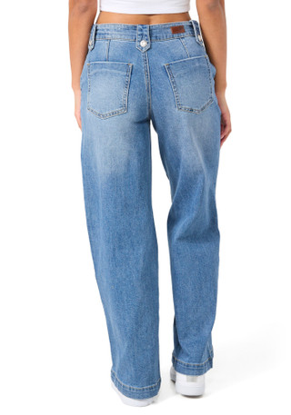 Thumbnail 3: BLUE REVIVAL Blue Revival Juniors Mid Rise Trouser Jeans 