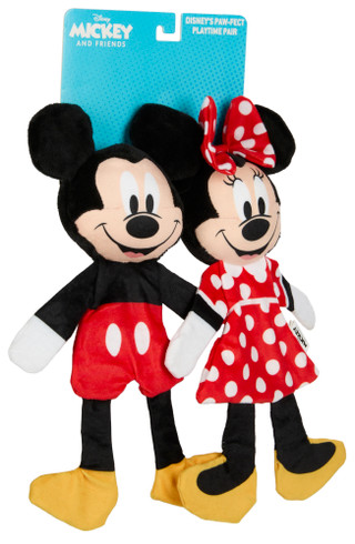 Thumbnail 2: Disney Disney 2 Pk Mickey & Minnie Mouse Flattie Pet Toy Set 