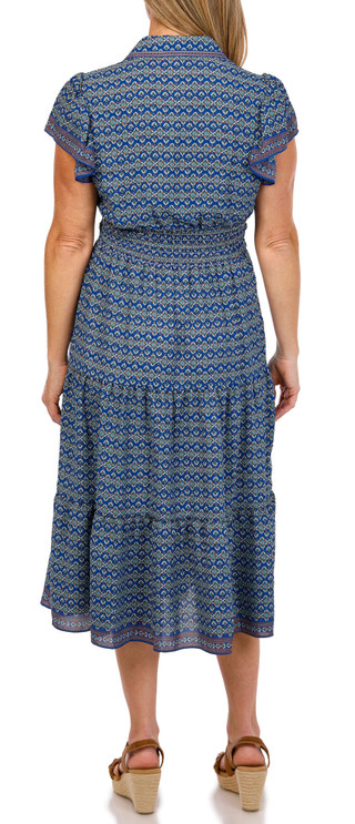 Thumbnail 2: MAX STUDIO Max Studio Womens Short Sleeve Button Crepe Midi Dres 