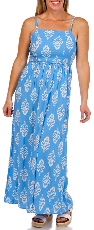 Thumbnail 1: As U Wish Juniors Sleeveless Blue Breeze Maxi Dress 