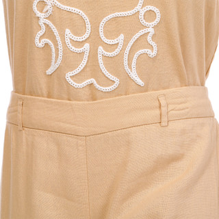 Thumbnail 2: Chelsea & Theodore Chelsea & Theodore Womens 2 Pc Embroidered Vest & Pant Set 