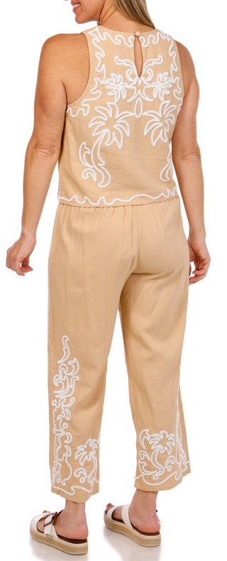 Thumbnail 3: Chelsea & Theodore Chelsea & Theodore Womens 2 Pc Embroidered Vest & Pant Set 