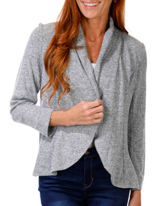 Thumbnail 1: NY COLLECTION NY Collection Petite Long Sleeve Hacci Cardigan 