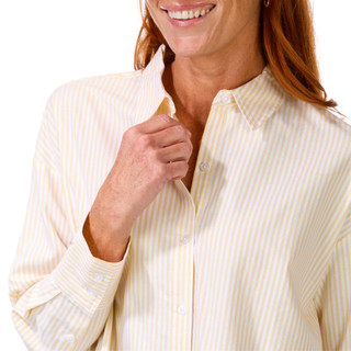 Thumbnail 2: NINE WEST Nine West Womens Long Sleeve Striped Button Down Top 