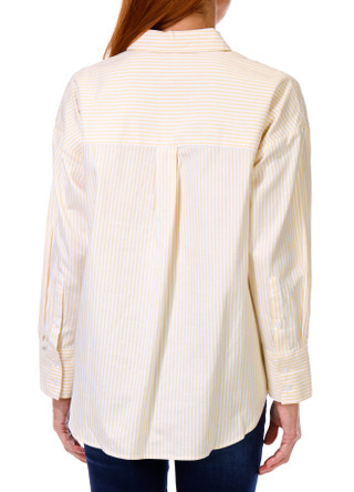 Thumbnail 3: NINE WEST Nine West Womens Long Sleeve Striped Button Down Top 