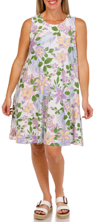 Thumbnail 3: HARLOW & ROSE Harlow & Rose Womens Sleeveless Floral Swing Dress 