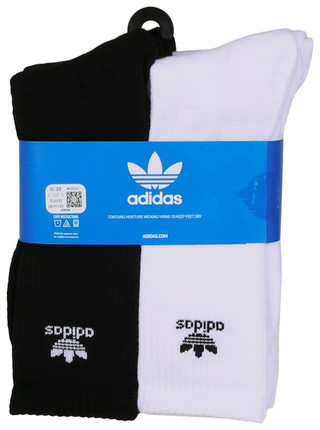 Thumbnail 2: Adidas Adidas Mens 6 Pk Originals Trefoil Crew Socks 