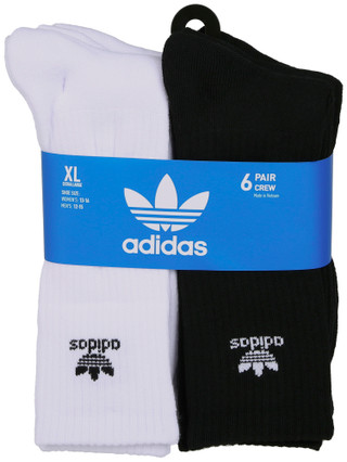 Thumbnail 1: Adidas Adidas Mens 6 Pk Originals Trefoil Crew Socks 