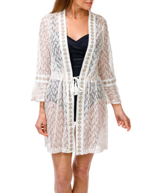 Thumbnail 1: ARUBA BLUE Women's Lace Swimsuit Coverup 