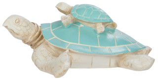 Thumbnail 2: Fancy That Fancy That 6.5 in Mom & Baby Turtle Figurine Home Accent 