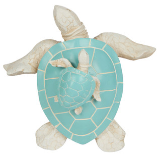 Thumbnail 3: Fancy That Fancy That 6.5 in Mom & Baby Turtle Figurine Home Accent 