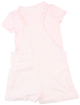 Thumbnail 2: No Comment No Comment Big Girls 2 Pc Striped Romper & Tee Set 