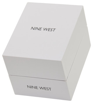 Thumbnail 2: NINE WEST Nine West Womens Leather Floral Round Dial Watch 