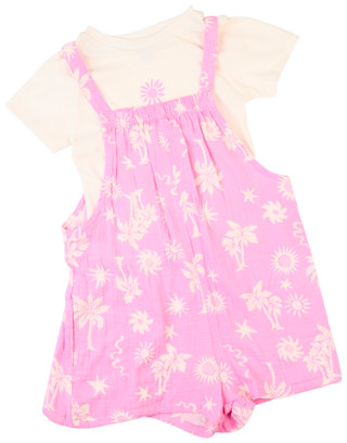 Thumbnail 1: VOLCOM Volcom Big Girls 2 Pc Tropical Gauze Romper & Tee Set 