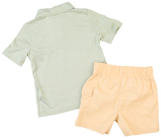Thumbnail 2: Aeropostale Aeropostale Little Boys 2 Pc Solid Polo & Shorts Set 