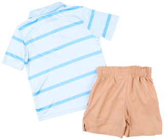 Thumbnail 2: Aeropostale Aeropostale Little Boys 2 Pc Striped Polo & Shorts Set 