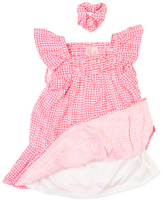 Thumbnail 2: KIWI Kiwi Toddler Girls Gingham Hearts Print Smocked Dress 