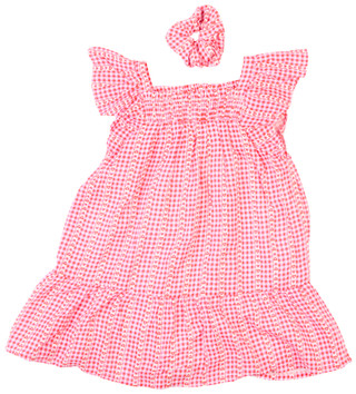 Thumbnail 3: KIWI Kiwi Toddler Girls Gingham Hearts Print Smocked Dress 