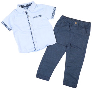 Thumbnail 1: Little Lad Little Lad Toddler Boys 2 Pc Woven Shirt & Pant Set 