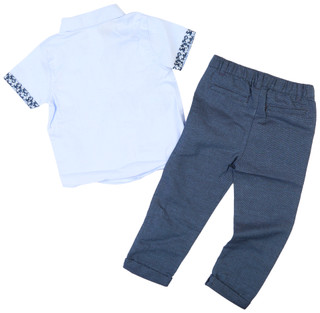 Thumbnail 2: Little Lad Little Lad Toddler Boys 2 Pc Woven Shirt & Pant Set 