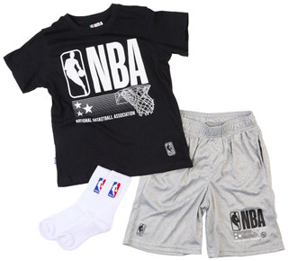 Thumbnail 1: NBA LEAGUE NBA League Big Boys Active 3 Pc T-Shirt Shorts Socks Set 