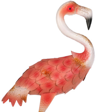 Thumbnail 3: Coastal Home Coastal Home 32 in Metal Flamingo Garden Figurine Decor 