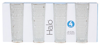 Thumbnail 1: Home Essentials Home Essentials 4 Pk Halo Clear Tall Textured Shot Glasses 