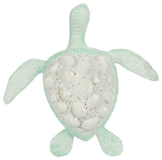 Thumbnail 2: Fancy That Fancy That 7 in Resin Sea Turtle with Shells Home Accent 