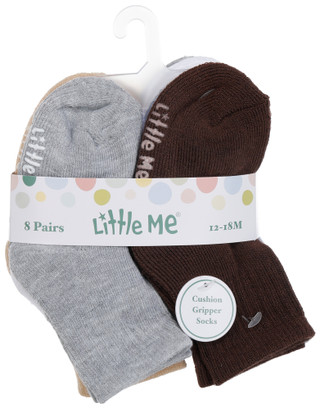 Thumbnail 1: Little Me Little Me Baby Boy 8 Pk Cushion Gripper Socks 