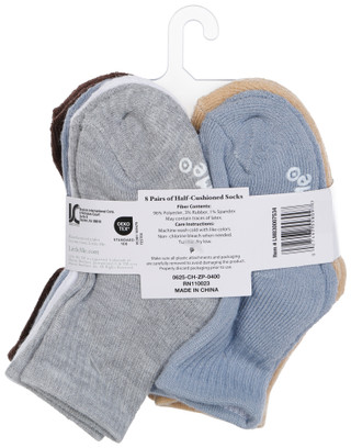 Thumbnail 2: Little Me Little Me Baby Boy 8 Pk Cushion Gripper Socks 