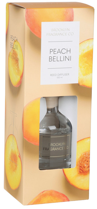 Thumbnail 1: BROOKLYN FRAGRANCE Brooklyn Fragrance Co. Peach Bellini Reed Diffuser 
