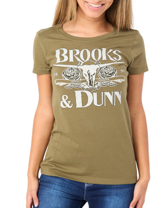 Thumbnail 1: BROOKS & DUNN Brooks & Dunn Juniors Cow Skull Graphic Tee 