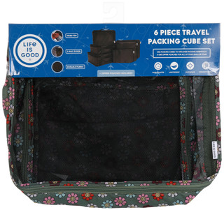 Thumbnail 1: Life is Good Life Is Good 6 Pc Travel Happy Daisy Packing Cube Set 