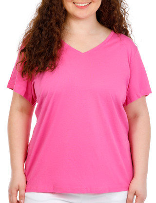 Thumbnail 1: Hue Hue Plus Solid V Neck Sleep Tee 