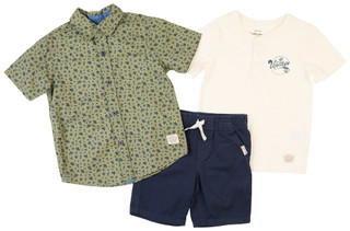 Thumbnail 1: Weatherproof Weatherproof Little Boys 3 Pc Short Sleeve Tops Shorts Set 
