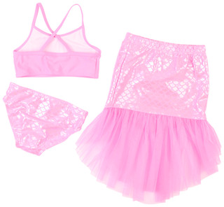 Thumbnail 2: Floatimini Floatimini Little Girls 3 Pc Bikini Mermaid Tail Swimsuit 