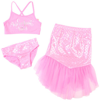 Thumbnail 1: Floatimini Floatimini Little Girls 3 Pc Bikini Mermaid Tail Swimsuit 