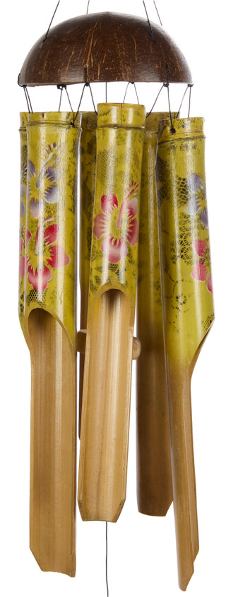 Thumbnail 3: JD Yeatts JD Yeatts 50 in Bamboo Airbrushed Coco Design Wind Chime 