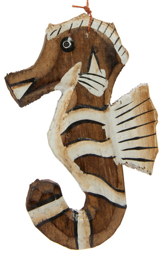 Thumbnail 2: JD Yeatts JD Yeatts 34 in Bamboo Wood Seahorse Wind Chime 