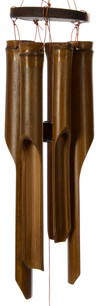 Thumbnail 3: JD Yeatts JD Yeatts 34 in Bamboo Wood Seahorse Wind Chime 