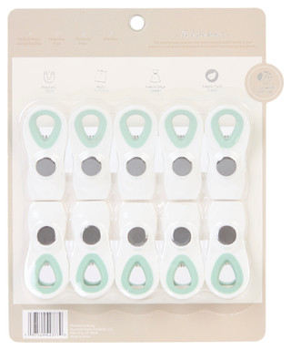 Thumbnail 2: GOURMET KITCHEN Gourmet Kitchen 10 Pk Gingham Magnetic Bag Clips 