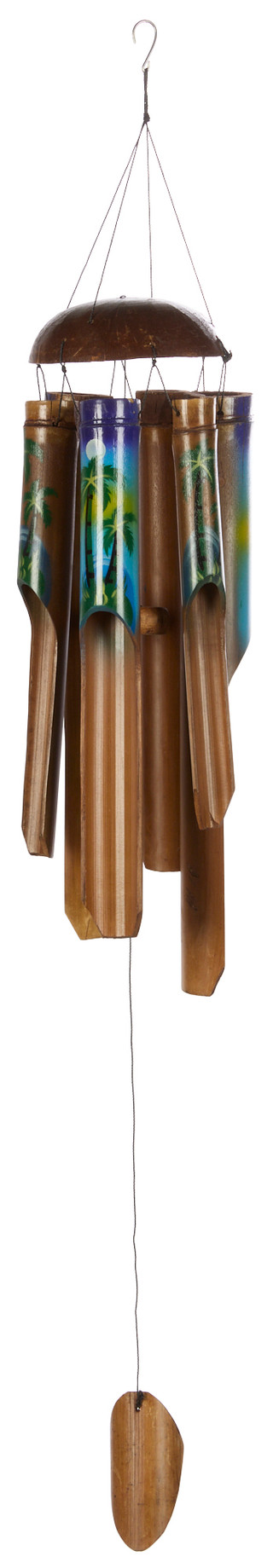 Thumbnail 1: JD Yeatts JD Yeatts 32 in Bamboo Palm Tree Wind Chime 
